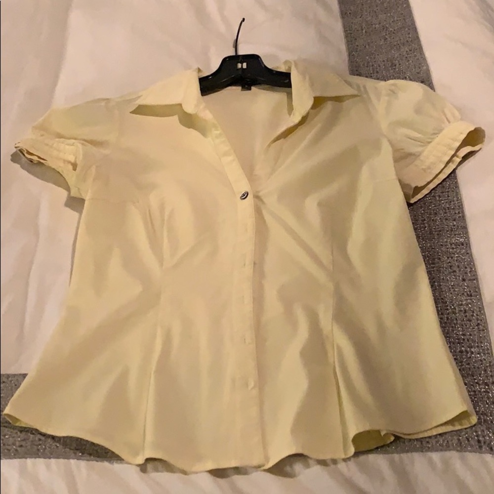 Yellow cap sleeve shirt